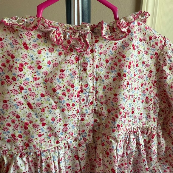 Five Little Monkeys 3t Floral Smocked set with Ruffle collar and Pink Bloomers - Picture 7 of 11